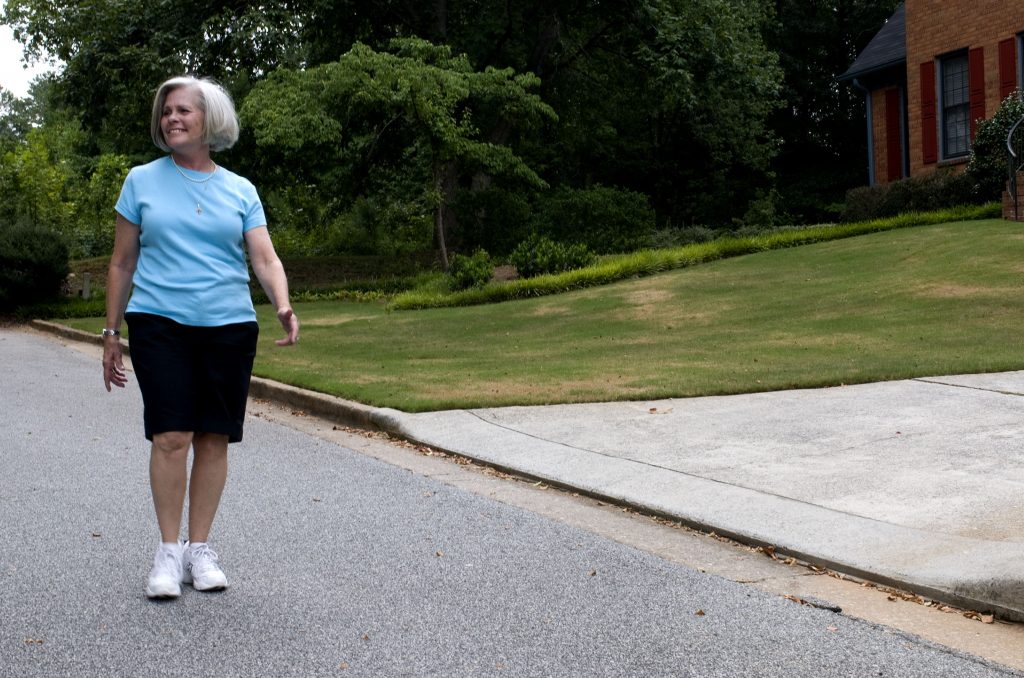 Older woman walking